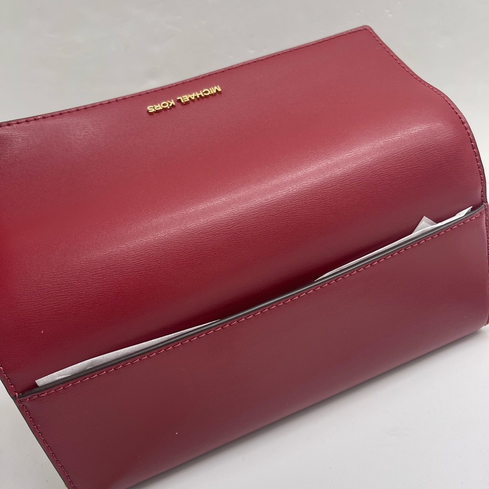 MICHAEL KORS Jet Set Md Leather Flap Clutch Crossbody Shoulder Bag Wallet
Cherry - Picture 12 of 16